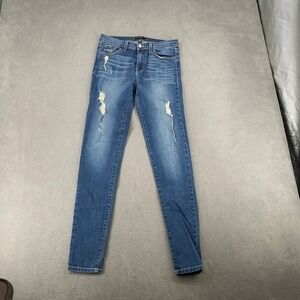 Flying Monkey Platinum Skinny Jeans Distressed Medium Wash USA Made L7676 29